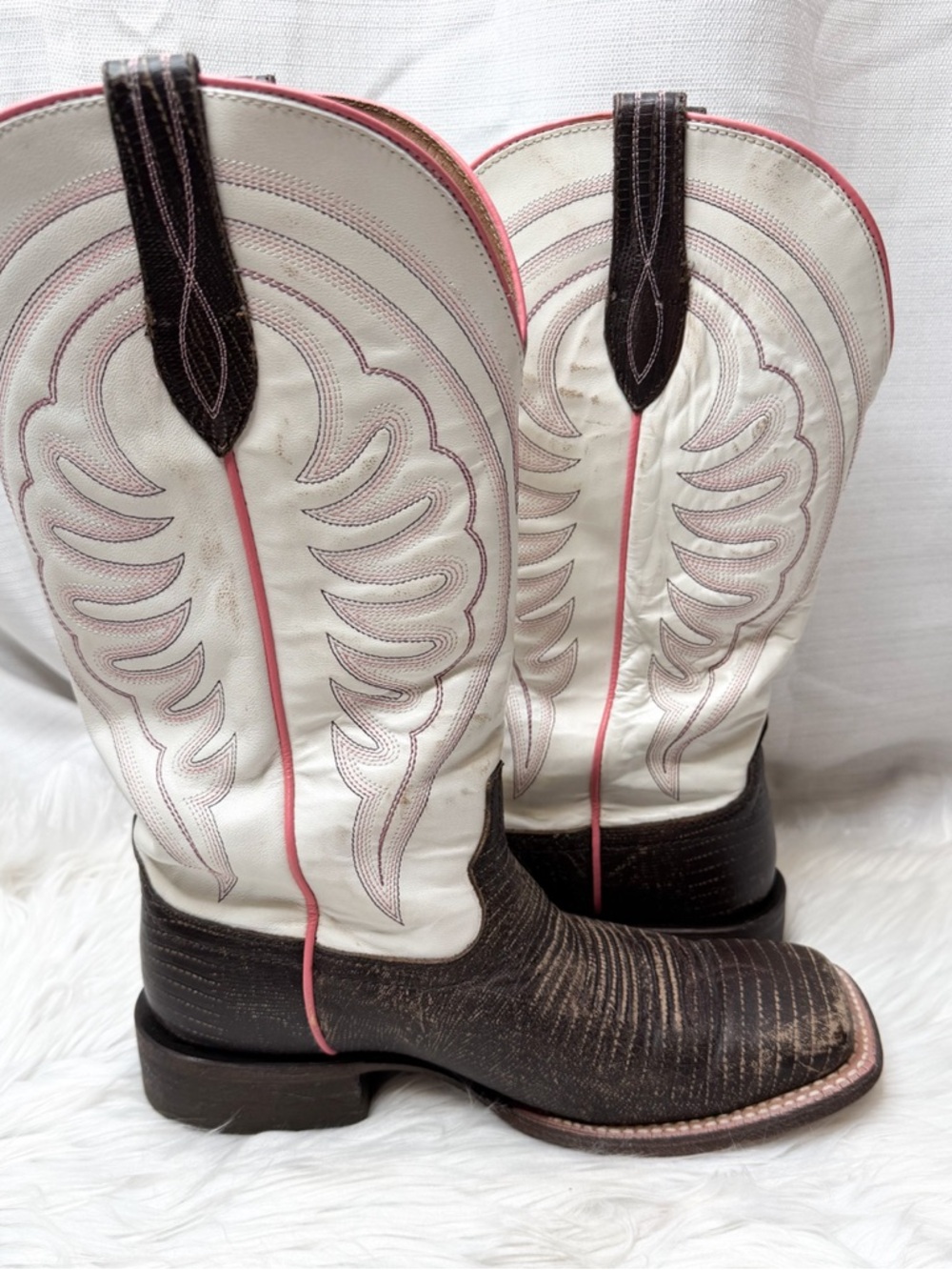 Ariat Circuit Shiloh Western Boots Womens Size 9 Distressed Brown Square Toe - Picture 7 of 8